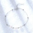 Pulseira de corrente feminina com pérolas P197 3