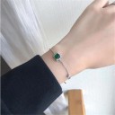 Pulseira de corrente feminina com strass H108 2