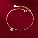 Pulseira de corrente feminina coração P222 2
