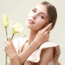 Pulseira de corrente feminina corações entrelaçados 5