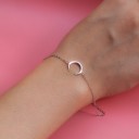 Pulseira de corrente para senhora com lua 2
