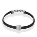 Pulseira de couro feminina com pérola 1