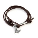 Pulseira de couro masculina com machado 14