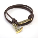 Pulseira de couro masculina com machado 6