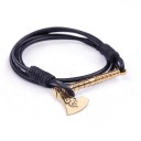 Pulseira de couro masculina com machado 9