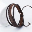 Pulseira de couro masculina H278 2