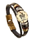 Pulseira de couro masculina signo 16
