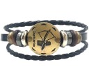 Pulseira de couro masculina signo 2