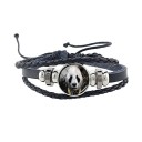 Pulseira de couro panda 17