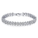 Pulseira de cristal feminino com zircões J545 11