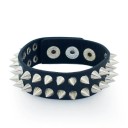 Pulseira de pele com picos 2