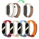 Pulseira de relógio 22 cm para Xiaomi Mi Band 9 Smart Mi Band 9 Mi Band 8 Mi Band 8 NFC Pulseira de silicone desportiva 3
