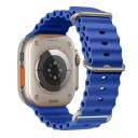 Pulseira de silicone de 42 mm para Apple Watch S10 Pulseira à prova de água com fecho de titânio Laço ajustável e fecho de múltiplos 19