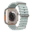 Pulseira de silicone de 42 mm para Apple Watch S10 Pulseira à prova de água com fecho de titânio Laço ajustável e fecho de múltiplos 31