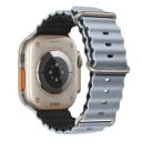 Pulseira de silicone de 46 mm para Apple Watch S10 Pulseira à prova de água com fecho em titânio Laço ajustável e fecho de múltiplas 20
