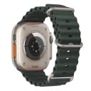 Pulseira de silicone de 46 mm para Apple Watch S10 Pulseira à prova de água com fecho em titânio Laço ajustável e fecho de múltiplas 32