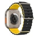 Pulseira de silicone de 46 mm para Apple Watch S10 Pulseira à prova de água com fecho em titânio Laço ajustável e fecho de múltiplas 19