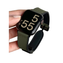 Pulseira de silicone e couro 38 40 41 mm para Apple Watch series 1–10 SE SE2 Pulseira elegante com fecho clássico Design de duas camadas confortável 8