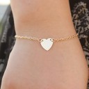 Pulseira dourada para senhora - Coração 2