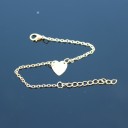 Pulseira dourada para senhora - Coração 6