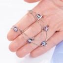 Pulseira dupla feminina com cubos 3