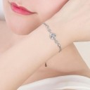 Pulseira dupla feminina com pedras 5