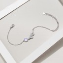 Pulseira em corrente feminina com pedra da lua 4