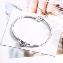 Pulseira feminina com coração e pedra 3