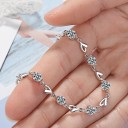 Pulseira feminina com corações e pedras A1670 3