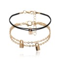 Pulseira feminina com fechos 2 pcs 4