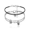 Pulseira feminina com fechos 2 pcs 5
