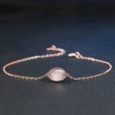 Pulseira feminina com quartzo rosa 2