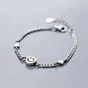 Pulseira feminina com smiley e corações 1