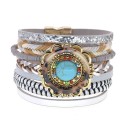 Pulseira feminina de várias camadas H434 12