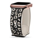 Pulseira gravada 38 mm 40 mm 41 mm para Apple Watch séries 1–9 SE SE2 Ultra Pulseira de silicone com padrão de leopardo Tamanho ajustável Silicone premium 11
