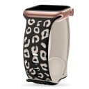 Pulseira gravada 38 mm 40 mm 41 mm para Apple Watch séries 1–9 SE SE2 Ultra Pulseira de silicone com padrão de leopardo Tamanho 11