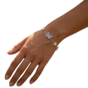 Pulseira leve de luxo brilhante Borboleta Liga de zinco Modernos joias para mulheres Acessório de moda para festas 3