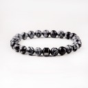 Pulseira masculina de contas com hematite 14