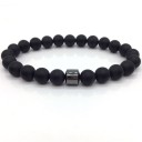 Pulseira masculina de contas com hematite 4