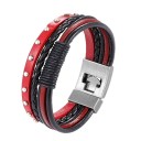 Pulseira masculina de várias camadas H225 1