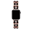 Pulseira metálica feminina para Apple Watch 38 mm 40 mm 41 mm para Series 1 2 3 4 5 6 7 8 9 SE Pulseira de aço elegante para relógios inteligentes 5