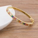 Pulseira rígida feminina com pedras H545 4