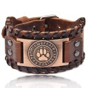 Pulsera ancha de cuero para hombre H207 17