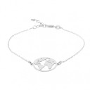 Pulsera de cadena con forma de globo terráqueo para mujer 3