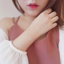 Pulsera de cadena de mujer con anillo 2