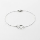 Pulsera de cadena de mujer con anillos 6