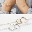 Pulsera de cadena de mujer con anillos 1