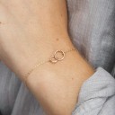Pulsera de cadena de mujer con anillos 4