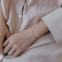 Pulsera de cadena de mujer con anillos 5