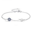 Pulsera de cadena de mujer con circonitas 6